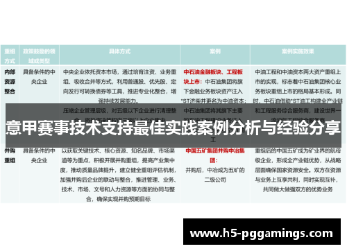 意甲赛事技术支持最佳实践案例分析与经验分享